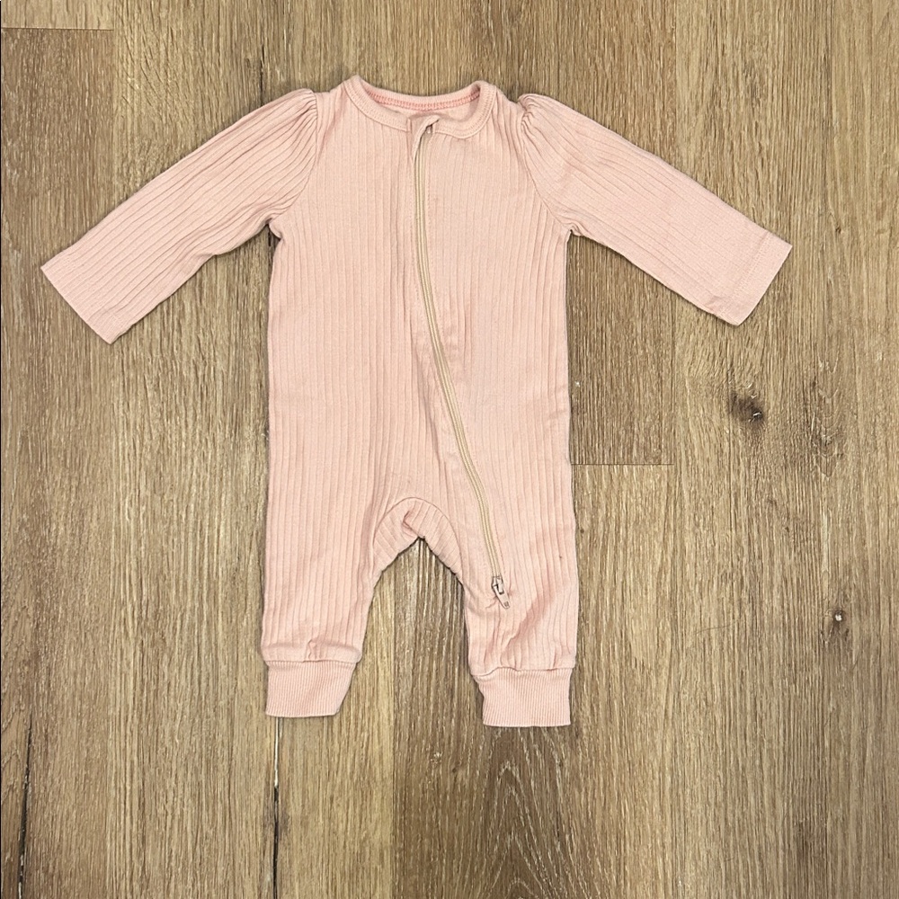 Cloud Island Pink Ribbed Baby One Piece